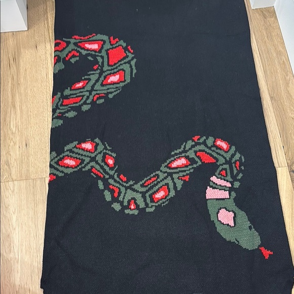 Dressed in LALA Red and Black Botanical Dress - Picture 1 of 3